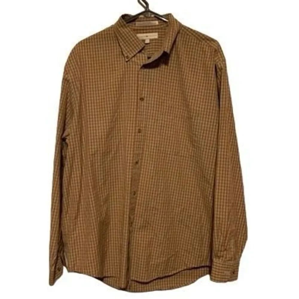 Joseph Abboud Size Large Plaid Long Sleeve Button Shirt